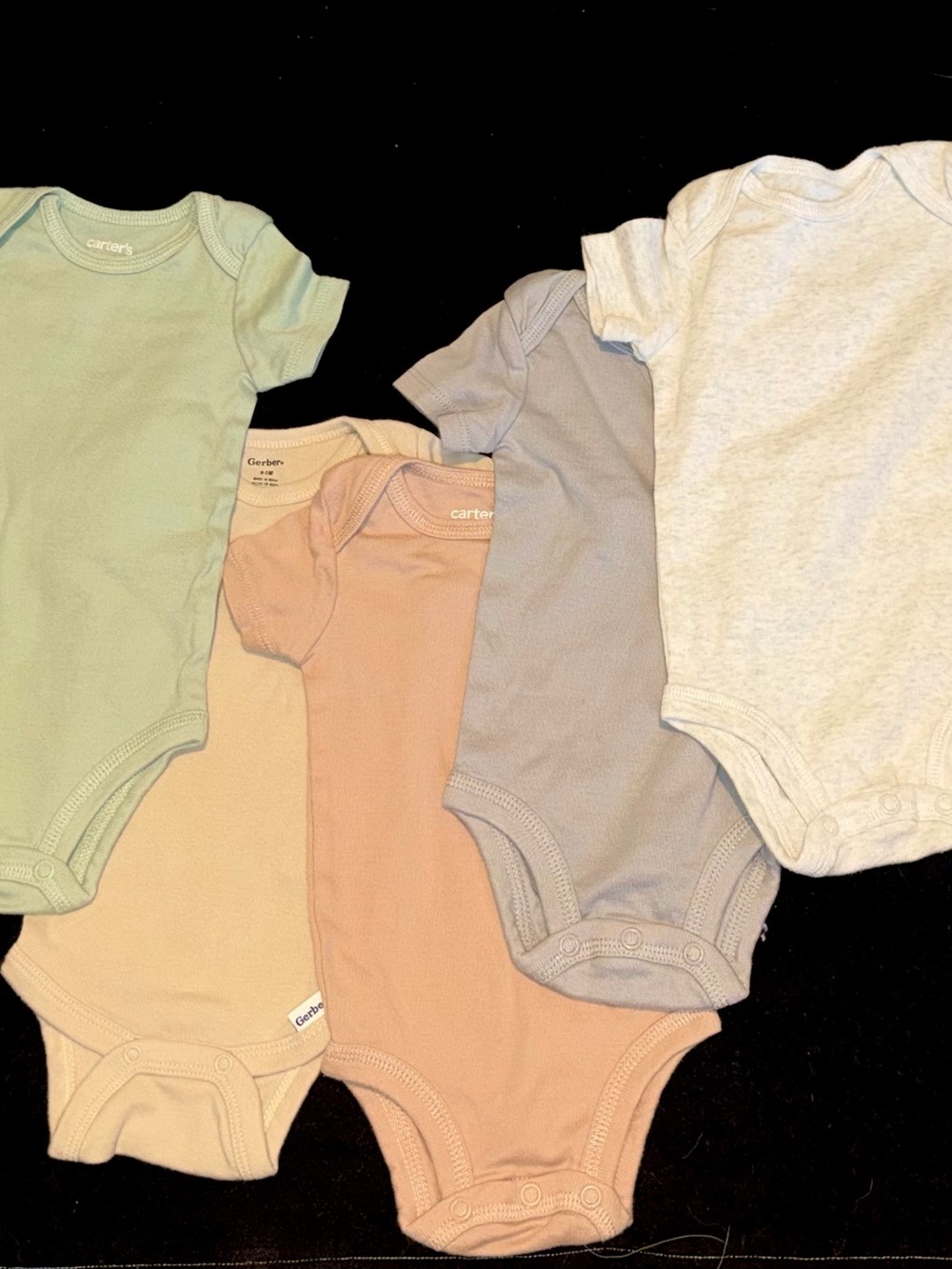 Carter's & Gerber Neutral Tone Baby One-Piece Bodysuits - Multi Pack